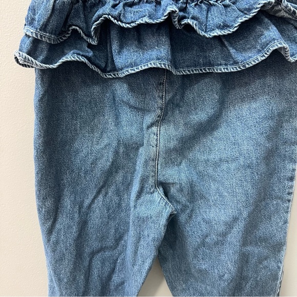 Vintage Sprockets Denim Bubble Ruffle Overall Size 3T - Picture 11 of 12